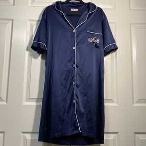 Women’s Blue Satin Night Gown